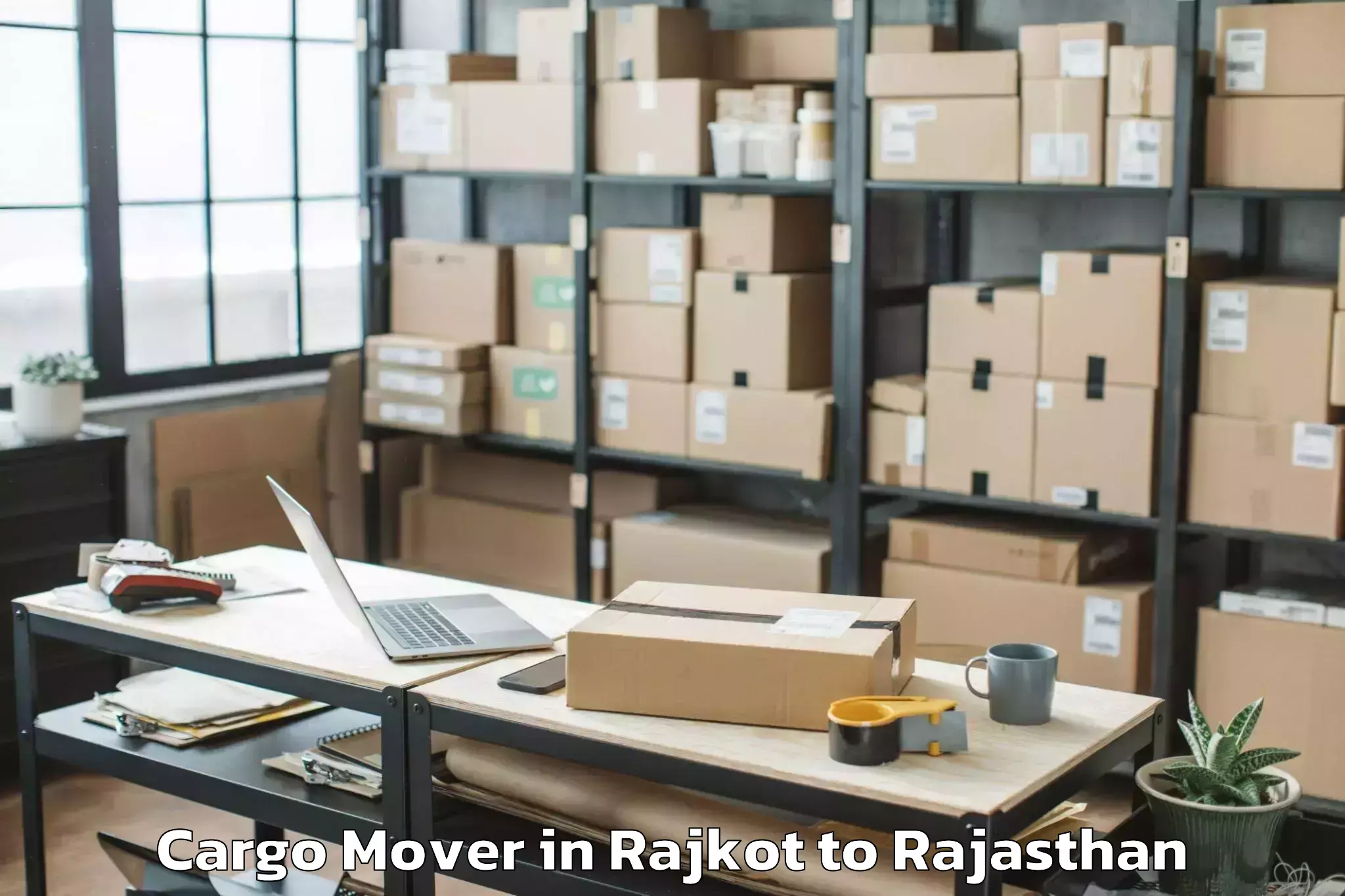 Reliable Rajkot to Meethari Marwar Cargo Mover